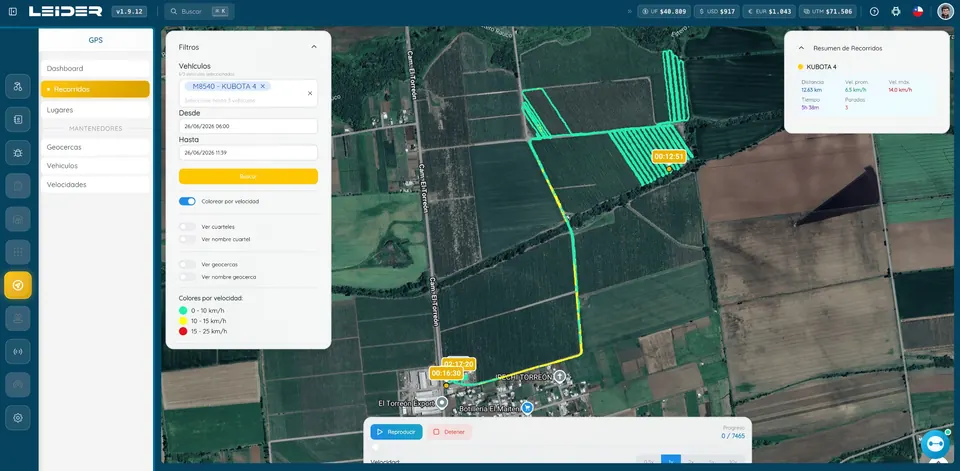 Captura del módulo GPS & Flota